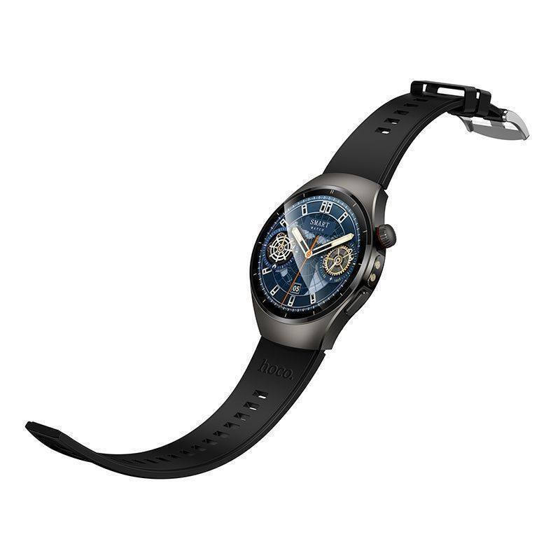 Hoco Y40 Aluminum 48mm Smartwatch with Heart Rate Monitor Black view 2