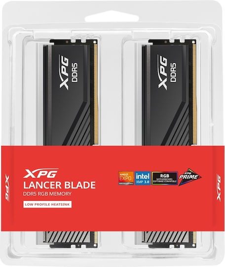 Adata XPG Lancer Blade RGB DDR5 24GB RAM with 2x12GB Modules and Speed 6400 for Desktop AX5U6400C3224G-DTLABRBK vista 7