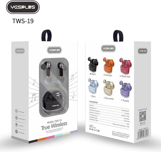 Yesplus TWS19 In-ear Bluetooth Handsfree Earphones with Charging Case Black view 2