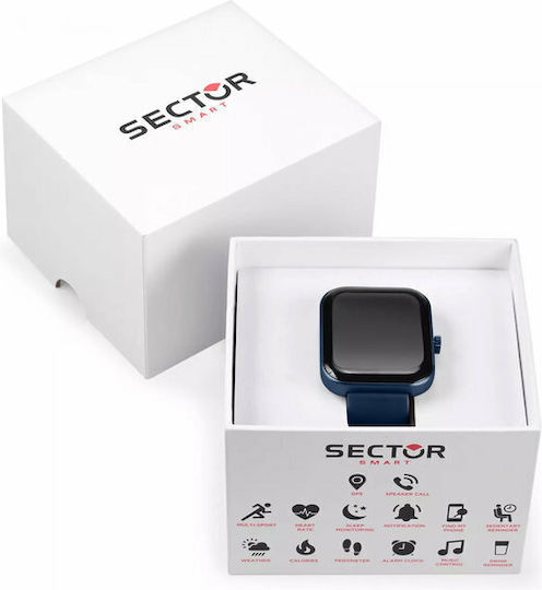 Sector S03 Smartwatch with Heart Rate Monitor (Blue Silicone) vue 6