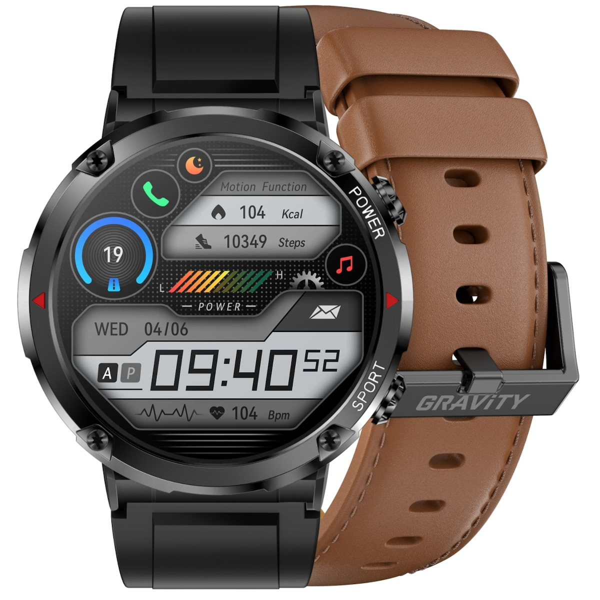 Smartwatch Gravity Men's Watch Smartwatch Gt21-4 Bk Rd Bk
