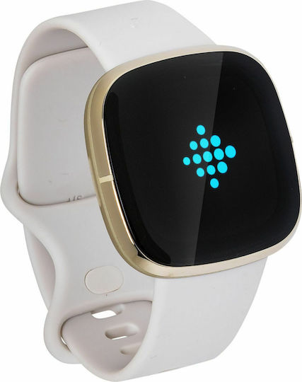 Fitbit Sense Stainless Steel 40mm Waterproof Smartwatch with Heart Rate Monitor (White) view 5