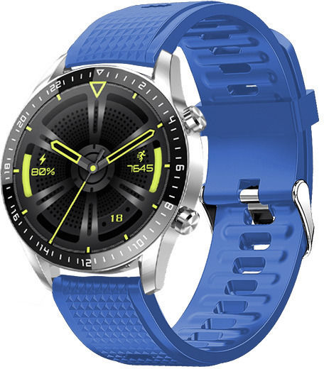 DAS.4 SL13 Smartwatch with Heart Rate Monitor (Silver / Blue) view 2