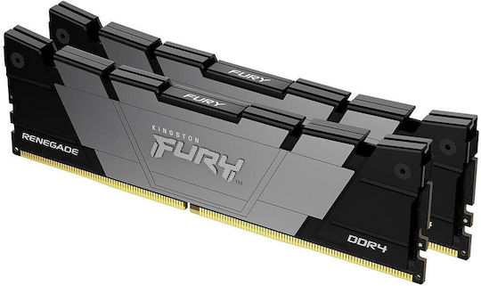 Kingston Fury Renegade DDR4 32GB Memory RAM with 4x8GB Modules and Speed 3600 for Desktop KF436C16RB2K4/32 view 3