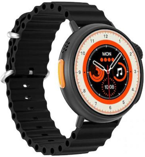 Ultra Sphere Smartwatch with Heart Rate Monitor (Black) vista 4