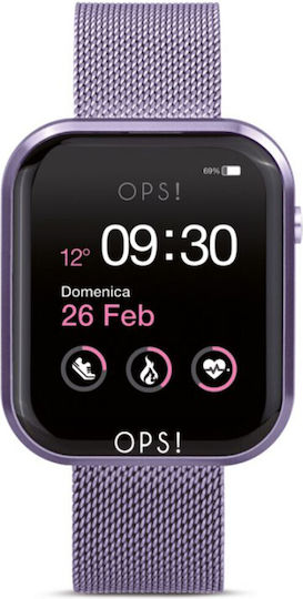 OPS! Objects Call Smartwatch with Heart Rate Monitor (Purple) view 1
