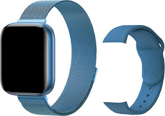 T99 Smartwatch with SIM and Heart Rate Monitor (Blue) view 1