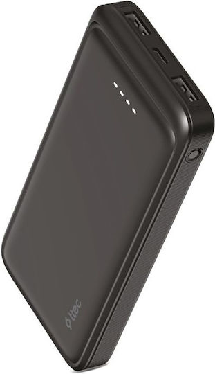 TTEC ReCharger Power Bank 10000mAh with 2 USB-A Ports and USB-C Port Black