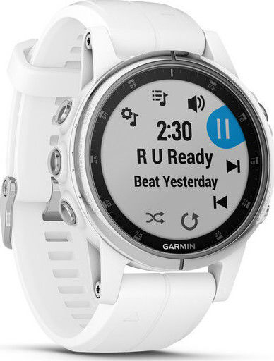 Garmin Fenix 5 Plus Stainless Steel 42mm Waterproof Smartwatch with Heart Rate Monitor (White) view 3