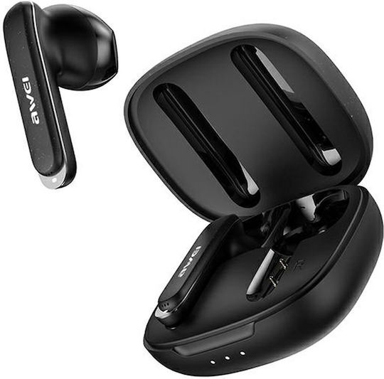 Awei T66 In-ear Bluetooth Handsfree Earphones with Sweat Resistance and Charging Case Black