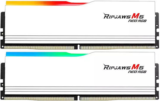G.Skill Ripjaws M5 Neo RGB DDR5 64GB Memory RAM with 2x32GB Modules and Speed 6000 for Desktop F5-6000J2836G32GX2-RM5NRW