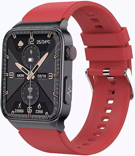 Watchmark Cardio One Smartwatch with Heart Rate Monitor (Red) view 5