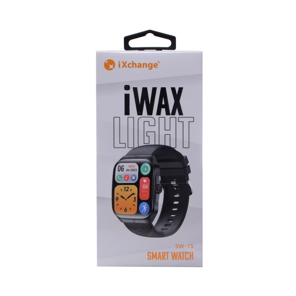 iXchange SW-15 Smartwatch with Heart Rate Monitor Black view 3