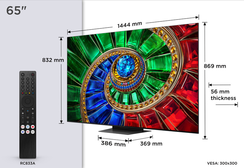 TCL Smart TV 65" 4K UHD RGB-Mini LED RM7L HDR (2026) 65RM7L Ansicht 2