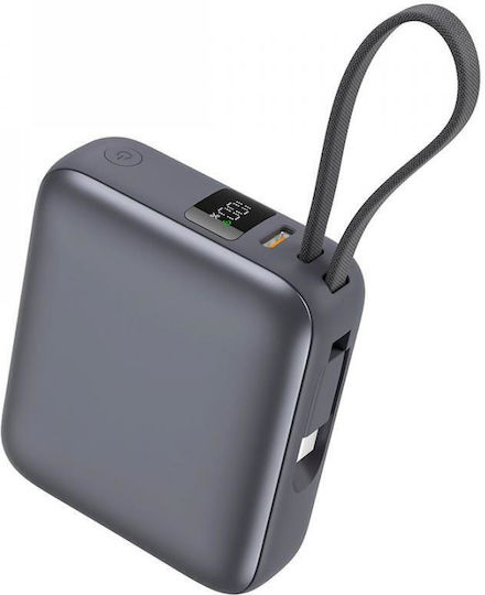 QCY PB10C Power Bank 10000mAh 35W with USB-C Port Power Delivery Gray view 3