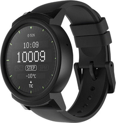 Ticwatch E 45mm Smartwatch with Heart Rate Monitor (Black) view 2