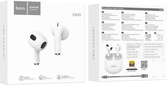 Hoco EW35 Earbud Bluetooth Handsfree Earphones with Charging Case White view 3