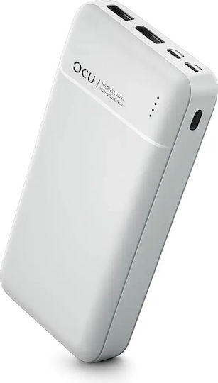 PB201 Power Bank 20000mAh with 2 USB-A Ports White