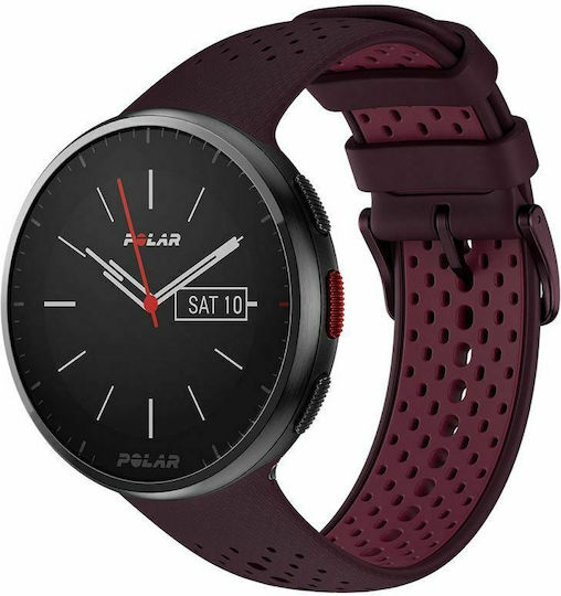 Polar Pacer Pro 45mm Smartwatch with Heart Rate Monitor (Autumn Maroon)