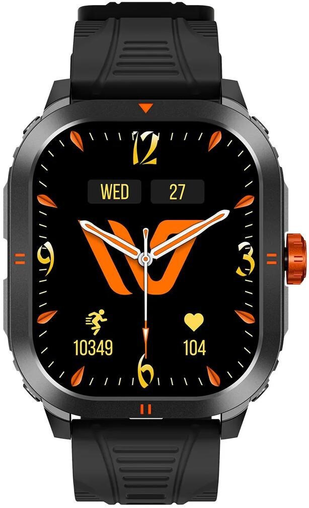 Weofly Pioneer 46mm Smartwatch with Heart Rate Monitor (Black)