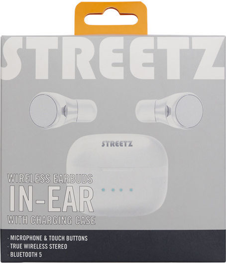 Streetz TWS-109 In-ear Bluetooth Handsfree Earphones with Charging Case White vista 4