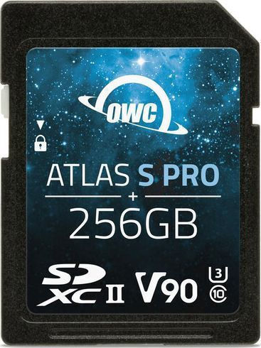 OWC Atlas S Pro SDXC 256GB V90 UHS-II Memory Card with Adapter