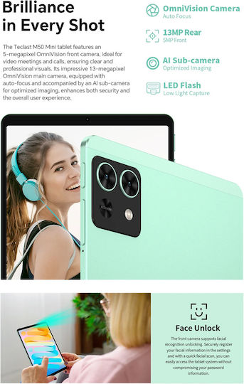 Teclast M50 Mini 4G 8.7" Tablet (6GB/128GB) Green vista 4