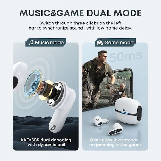 TG-11 Earbud Bluetooth Handsfree Earphones with Charging Case Gray view 3
