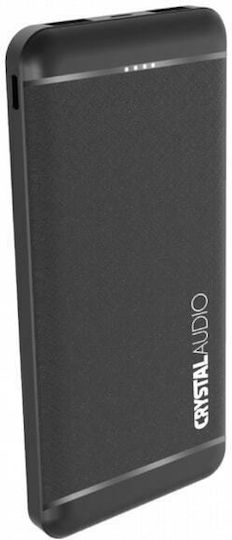Crystal Audio PBK3K Power Bank 10000mAh with 2 USB-A Ports Black view 2