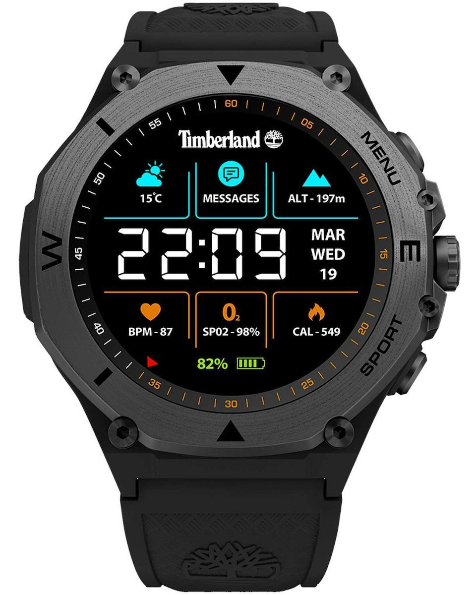 Timberland Trail Force S2 47mm Smartwatch with Heart Rate Monitor (Black) view 1