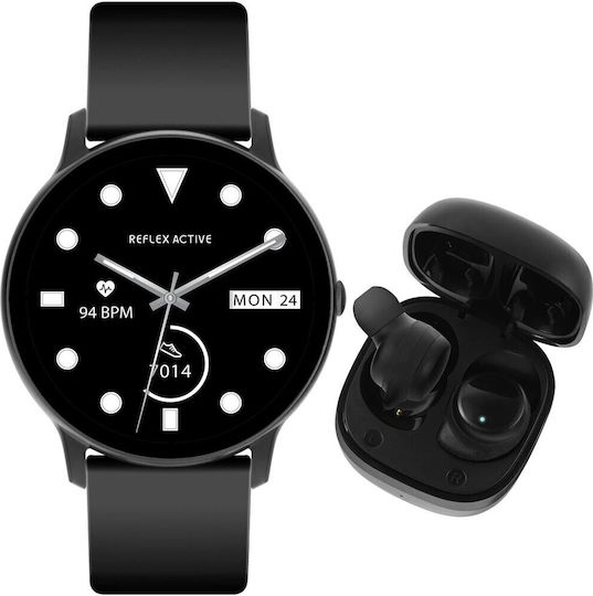 Reflex Active Series 36 44mm Smartwatch with Heart Rate Monitor (Black)