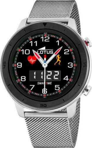 Lotus Watches 50021/1 Stainless Steel Smartwatch with Heart Rate Monitor (Silver) view 2