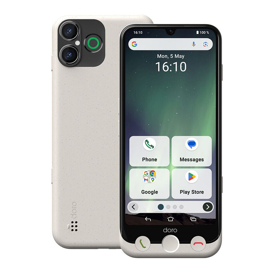 Doro Aurora A30 + Wireless Charging Station Dual SIM (6/128GB) White