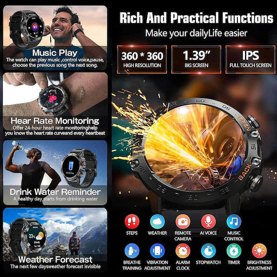 SoPrii So-BF88 Smartwatch with Heart Rate Monitor (Blue) vista 2