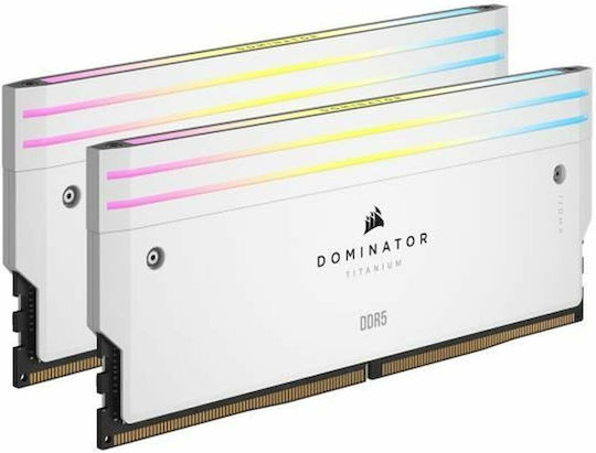 Corsair Dominator Titanium RGB XMP DDR5 32GB RAM with 2x16GB Modules and Speed 6000 for Desktop CMP32GX5M2B6000C30W view 2
