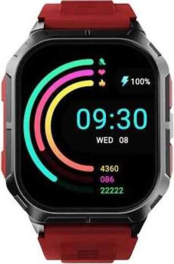 HiFuture FutureFit Ultra 3 Smartwatch with Heart Rate Monitor (Red)