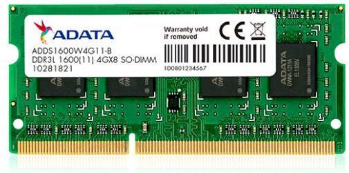 Adata DDR3L Memory Module 1x8GB Speed 1600 for Laptop ADDS1600W8G11-S vista 3