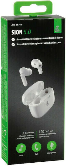Lampa Sion 5.0 In-ear Bluetooth Handsfree Earphones with Charging Case White vista 3