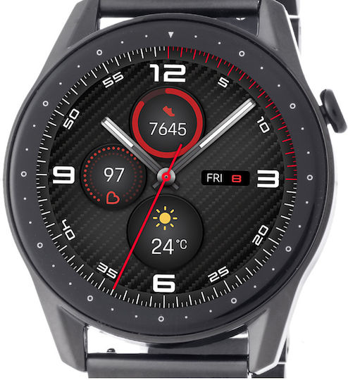 3Guys 3GW4652 45mm Smartwatch with Heart Rate Monitor (Black) view 2