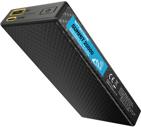 NiteCore Summit 20000 Power Bank 20000mAh 20W with USB-A Port and USB-C Port Black