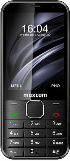 MaxCom MM334 Single SIM Mobile with Buttons Black view 3