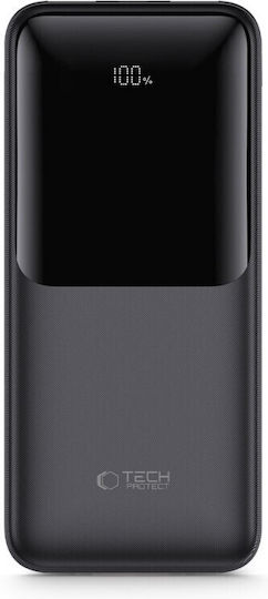 Tech-Protect PB01 Power Bank 10000mAh 22.5W with 2 USB-A Ports and USB-C Port Black vue 5