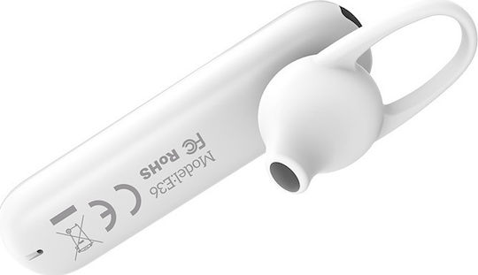 Hoco E36 Earbud Bluetooth Handsfree Earphone White view 2