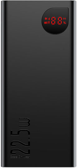 Baseus Adaman Power Bank 20000mAh 22.5W with 2 USB-A Ports and USB-C Port Power Delivery / Quick Charge 3.0 Black