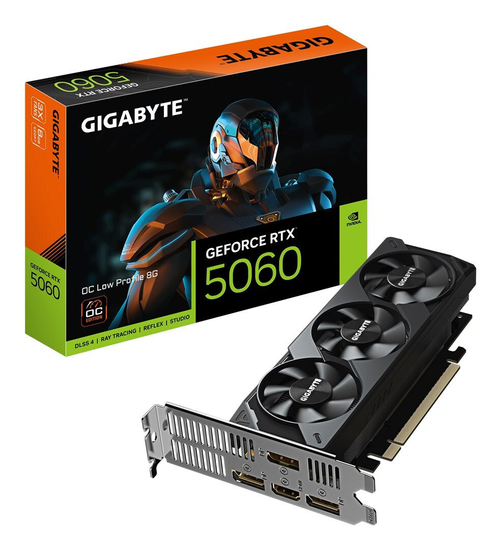 Gigabyte GeForce RTX 5060 8GB GDDR7 OC Low Profile 8G Graphics Card GV-N5060OC-8GL