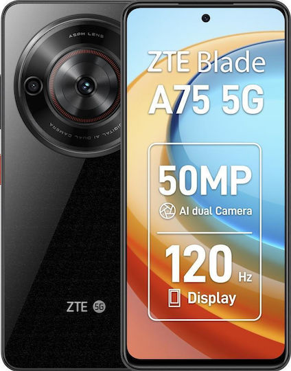 ZTE Blade A75 5G Dual SIM (4GB/128GB) Black view 1