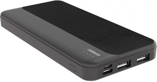 Diva PB-104B Power Bank 10000mAh with 2 USB-A Ports and USB-C Port Black view 3