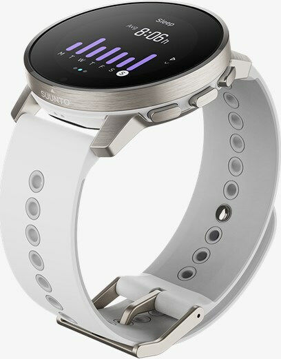 Suunto 9 Peak Titanium 43mm Waterproof Smartwatch with Heart Rate Monitor (Birch White) vue 4