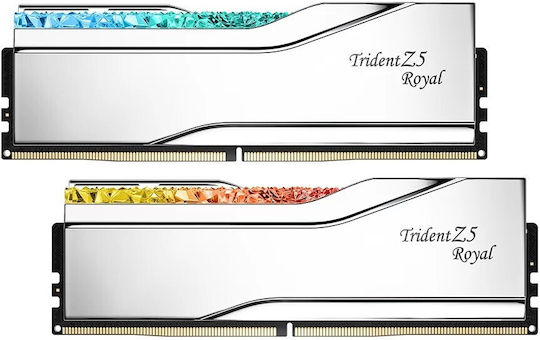 G.Skill TRIDENT Z5 ROYAL RGB DDR5 48GB RAM with 2x24GB Modules and Speed 8400 for Desktop F5-8000J3848F24GX2-TR5S