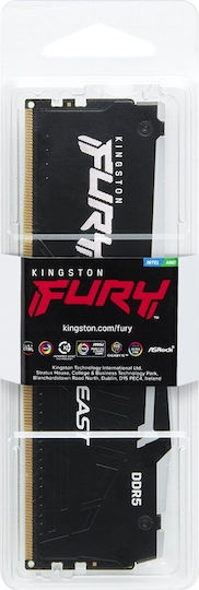 Kingston Fury Beast RGB DDR5 with Module 1x32GB and Speed 6000 for Desktop KF560C30BBEA-32 view 5